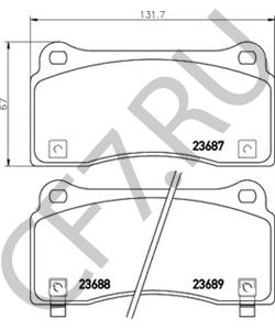 5093291AA Комплект тормозных колодок, дисковый тормоз DODGE в городе Екатеринбург