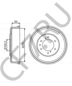 43206 37G10 Тормозной барабан NISSAN в городе Екатеринбург