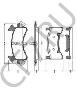 1155444 Комплект тормозных колодок, дисковый тормоз BUICK в городе Екатеринбург