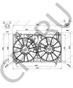 1636338080 Вентилятор, охлаждение двигателя LEXUS в городе Екатеринбург