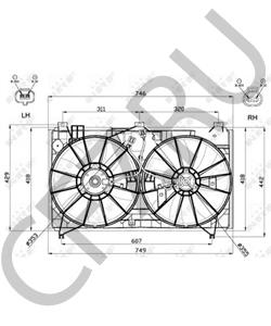 1636331070 Вентилятор, охлаждение двигателя LEXUS в городе Екатеринбург