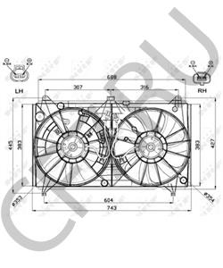 1636338070 Вентилятор, охлаждение двигателя LEXUS в городе Екатеринбург