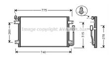 SSANGYONG Конденсатор, кондиционер