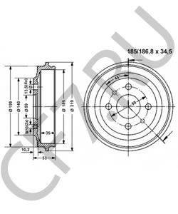 5974792 Тормозной барабан ALFA ROMEO в городе Екатеринбург