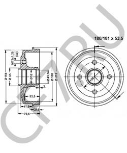 424727 Тормозной барабан CITROËN/PEUGEOT в городе Екатеринбург