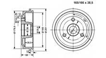 CITROËN/PEUGEOT Тормозной барабан