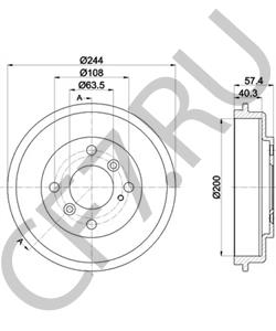 8V511113AA Тормозной барабан Ford в городе Екатеринбург