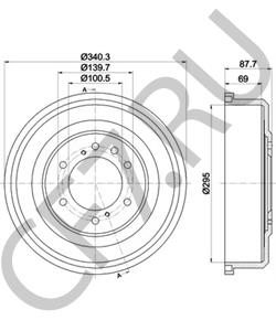 432060W710 Тормозной барабан NISSAN в городе Екатеринбург