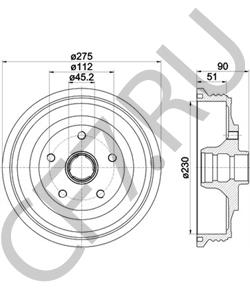 4A0501615B Тормозной барабан SKODA в городе Екатеринбург