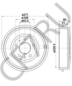 3M511126BA Тормозной барабан Ford в городе Екатеринбург