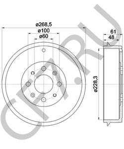 55704058 Тормозной барабан FIAT в городе Екатеринбург