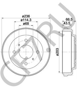 432064M400 Тормозной барабан NISSAN в городе Екатеринбург