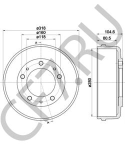 4446218 Тормозной барабан Ford в городе Екатеринбург