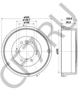 4243160140 Тормозной барабан TOYOTA в городе Екатеринбург