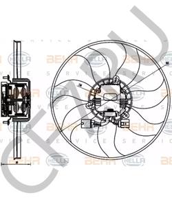 1KM959455G Вентилятор, охлаждение двигателя VW (SVW) в городе Екатеринбург