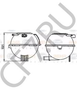 6RU121407 Компенсационный бак, охлаждающая жидкость AUDI в городе Екатеринбург