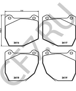 RJR698151 Bugatti Комплект тормозных колодок, дисковый тормоз в городе Екатеринбург