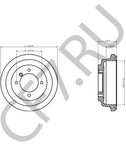 NAM7156 AUSTIN Тормозной барабан в городе Екатеринбург