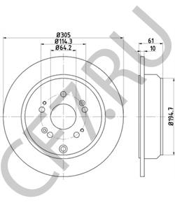 42510SFJW00 HONDA (DONGFENG) Тормозной диск в городе Екатеринбург
