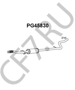 1717 QK PSA Средний глушитель выхлопных газов в городе Екатеринбург