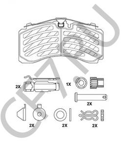 1178243 CARMECH Колодки тормозные Knorr ST7 SAF/SCHMITZ дисковые 4шт с установочным комплектом 'Аналог' в городе Екатеринбург