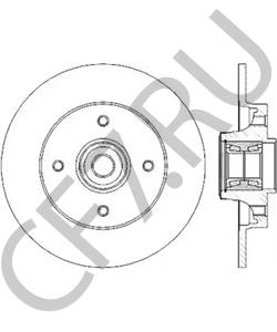 ZQ51014280 CITROËN (DF-PSA) Тормозной диск в городе Екатеринбург
