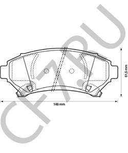 18024962 PONTIAC Комплект тормозных колодок, дисковый тормоз в городе Екатеринбург