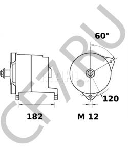 3415536 DMP Генератор 24V 110A JFZ2110A2 (автобусный/погрузчик) - 6ISDe в городе Екатеринбург