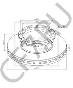 0 0717 9778 IRISBUS Тормозной диск в городе Екатеринбург