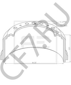 1064023601 Sanming Барабан тормозной ТОНАР/SAF (180х420мм) S в городе Екатеринбург