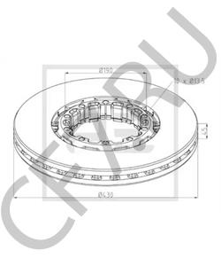 4.079.0013.03 SAFHOLLAND Диск тормозной 430*45*48 в городе Екатеринбург