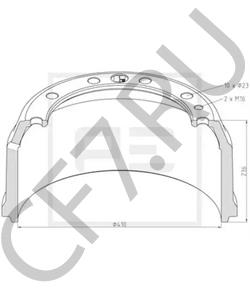 179.24.11.113-06 KÄSSBOHRER Тормозной барабан в городе Екатеринбург