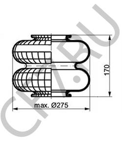 196 017 GIGANT Кожух пневматической рессоры в городе Екатеринбург