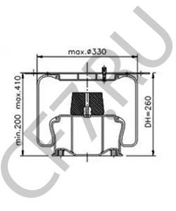B 186053 BOVA Кожух пневматической рессоры в городе Екатеринбург