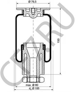 4.731.046.000 KÄSSBOHRER Баллон пневматической рессоры, крепление кабины в городе Екатеринбург