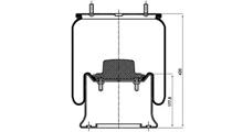 INTERTRUCK Пневмоподушка со стак. 2 шп.M12смещ.25. 1отв.штуцM22. Поршень стальн.4отв.M12 SAF