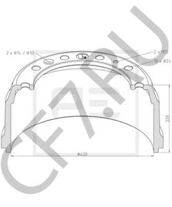 1233462 LEYLAND-DAF Тормозной барабан в городе Екатеринбург