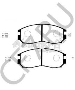 2164701 TEXTAR Колодки тормозные дисковые передн HYUNDAI: SANTAMO 99-, MITSUBISHI: COLT III 90-92, COLT IV 92-96, в городе Екатеринбург