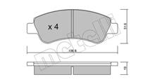 CITROEN/PEUGEOT КОЛОДКИ ТОРМОЗН (ком) [ORG
