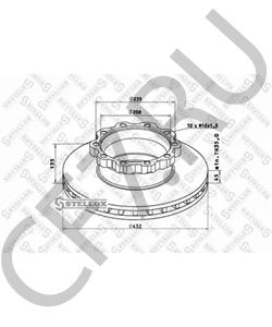 MBR5068 CM Диск тормозной MERITOR MAN F2000, TGA задний (431.8/235х135х45 10n М16х1.5) "Аналог в городе Екатеринбург