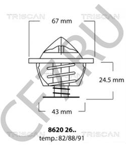 1007-442-M91 MASSEY FERGUSON Термостат, охлаждающая жидкость в городе Екатеринбург