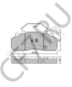 30570080000 SAURER Комплект тормозных колодок, дисковый тормоз в городе Екатеринбург