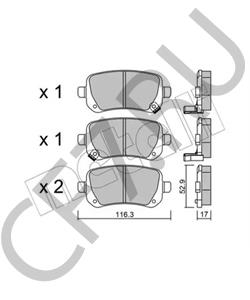 68159138AA RAM Комплект тормозных колодок, дисковый тормоз в городе Екатеринбург