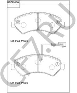 68226921AA RAM Комплект тормозных колодок, дисковый тормоз в городе Екатеринбург