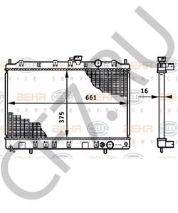 MB924254 Dar Радиатор основной для MITSUBISHI RVR / CHARIOT 91-97 в городе Екатеринбург
