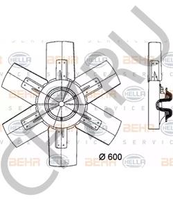 3662004223 MB вискомуфта привода вентилятора с крыльчаткой d=600mm 6лопастей NG/MK/LK/LN2 <98 в городе Екатеринбург