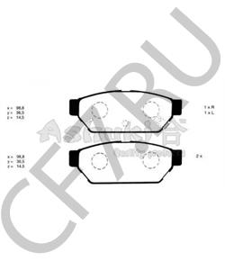 LP968 DELPHI Колодки тормозные дисковые задний MITSUBISHI Carisma, Colt, Lancer, Lancer Evo I, Lancer Evo II, Lan в городе Екатеринбург