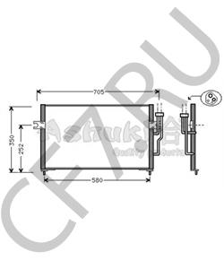 3720408 VAN HOOL Конденсатор, кондиционер в городе Екатеринбург
