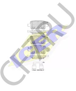 13454674 CHEVROLET (SGM) Комплект тормозных колодок, дисковый тормоз в городе Екатеринбург