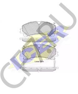 D1060-3WU0A INFINITI (Dongfeng) Комплект тормозных колодок, дисковый тормоз в городе Екатеринбург